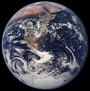 The planet Earth from space.