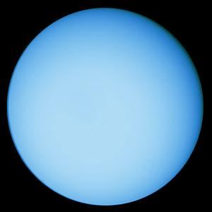 The planet Uranus from space.