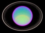 False colour HST image of Uranus and its rings.