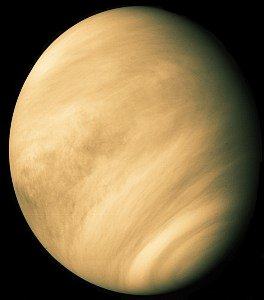 The surface of Venus from space.